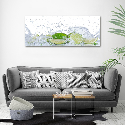Wandbild Limetten und Wasser