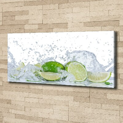 Wandbild Limetten und Wasser