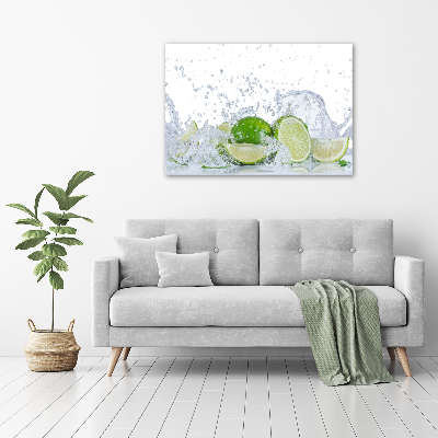 Wandbild Limetten und Wasser