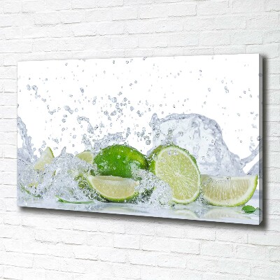 Wandbild Limetten und Wasser
