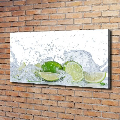 Wandbild Limetten und Wasser