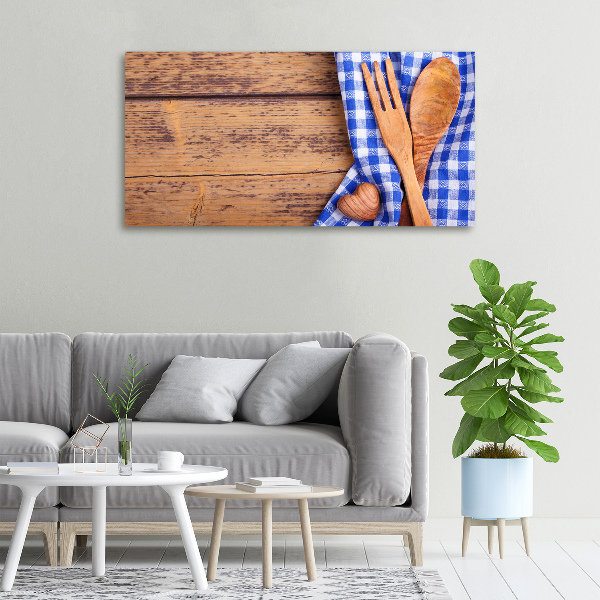 Wandbild Holzbesteck