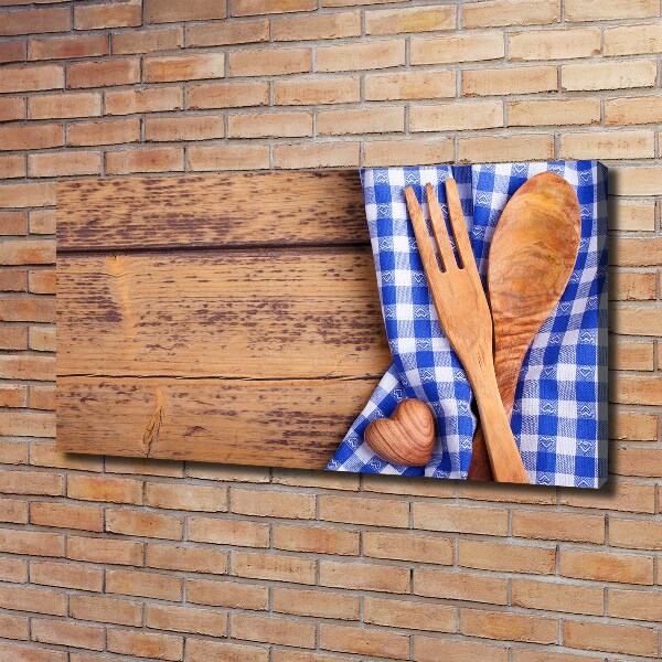 Wandbild Holzbesteck