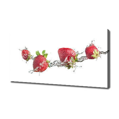 Bild auf leinwand Erdbeeren und Wasser