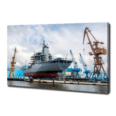 Wandbild Werft