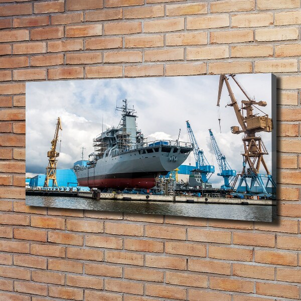 Wandbild Werft