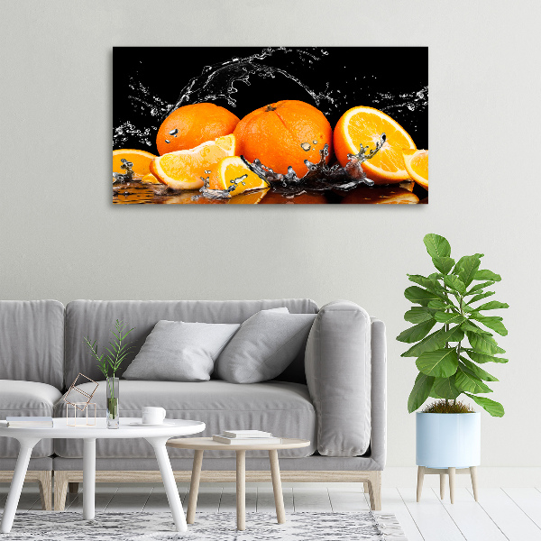 Bild auf leinwand Orangen und Wasser