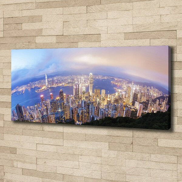 Bild auf leinwand Hongkong-Panorama
