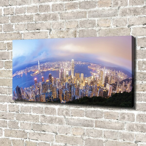 Bild auf leinwand Hongkong-Panorama