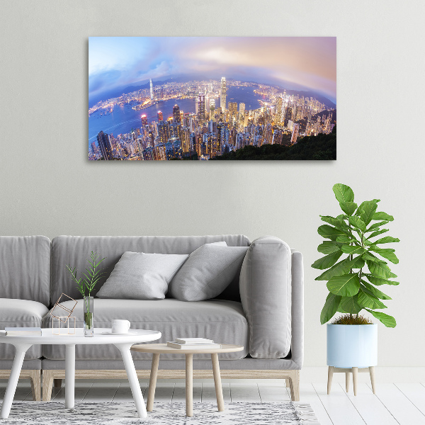 Bild auf leinwand Hongkong-Panorama