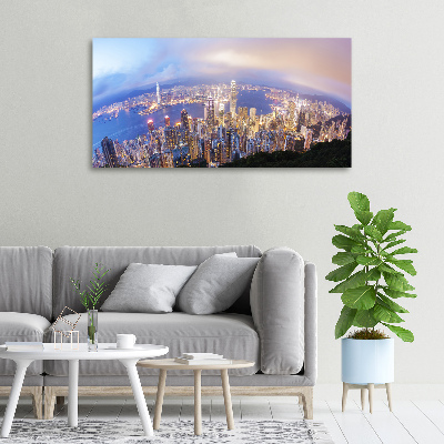Bild auf leinwand Hongkong-Panorama