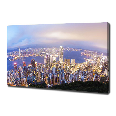 Bild auf leinwand Hongkong-Panorama