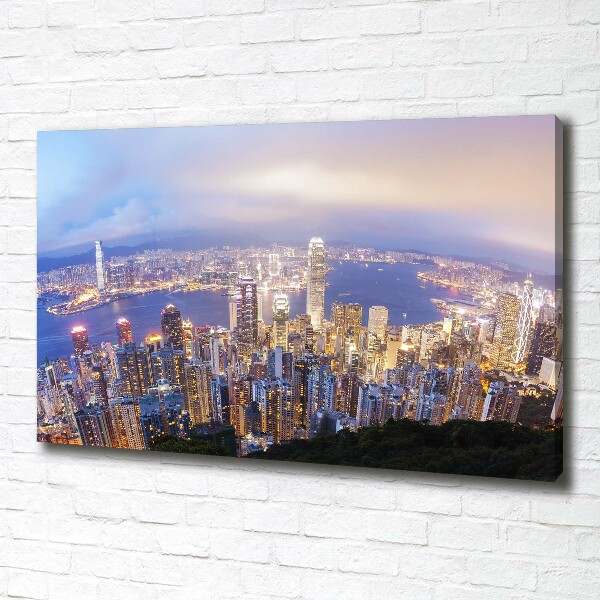 Bild auf leinwand Hongkong-Panorama