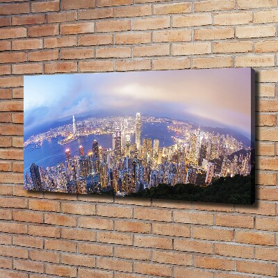 Bild auf leinwand Hongkong-Panorama