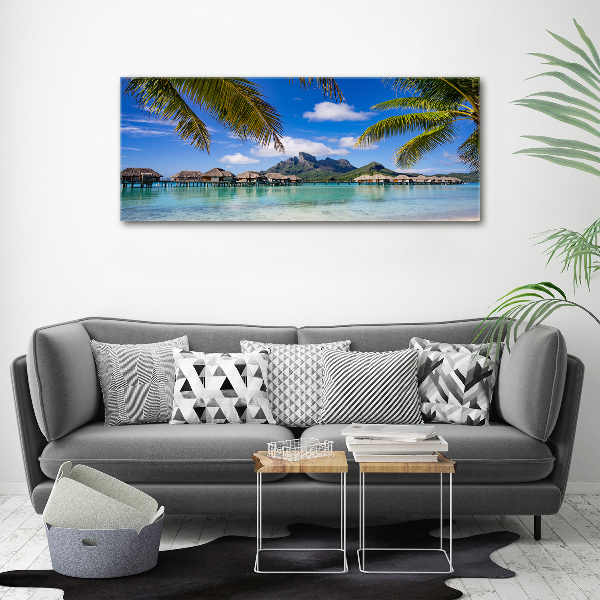 Wandbild Palmen in Bora Bora