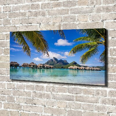 Wandbild Palmen in Bora Bora