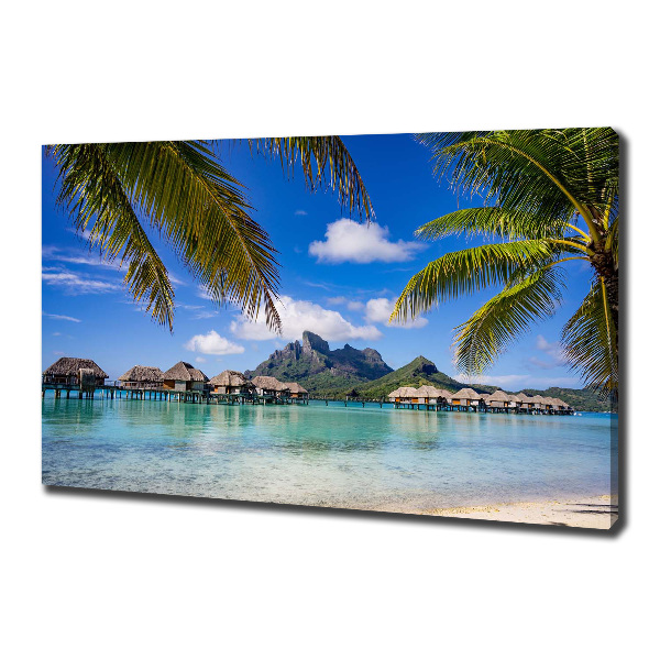 Wandbild Palmen in Bora Bora