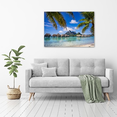 Wandbild Palmen in Bora Bora