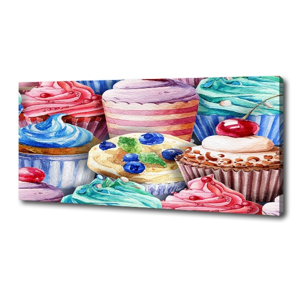 Bild auf leinwand Bunte Cupcakes