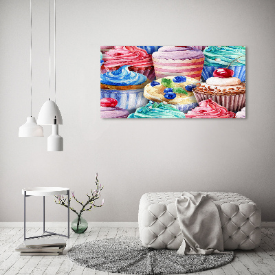 Bild auf leinwand Bunte Cupcakes