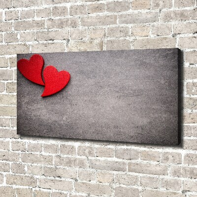 Bild auf leinwand Rote Herzen