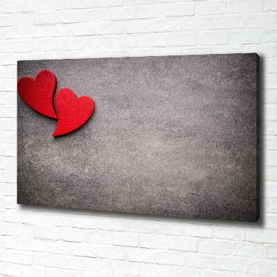 Bild auf leinwand Rote Herzen