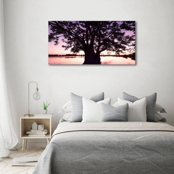 Wandbild Baum und See