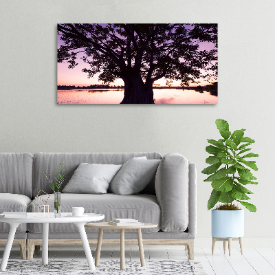 Wandbild Baum und See