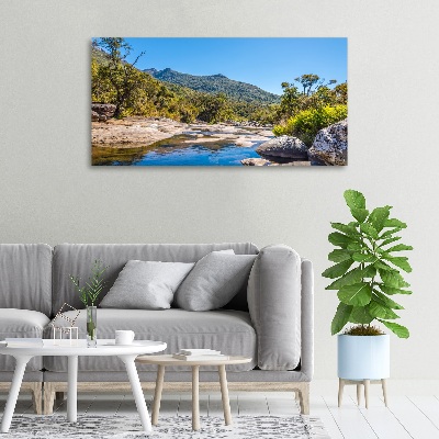 Bild auf leinwand Fluss im Wald