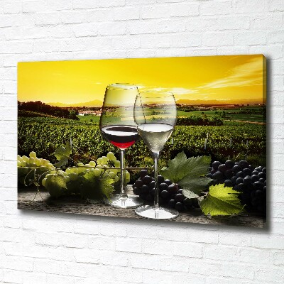 Bild auf leinwand Wein und Trauben