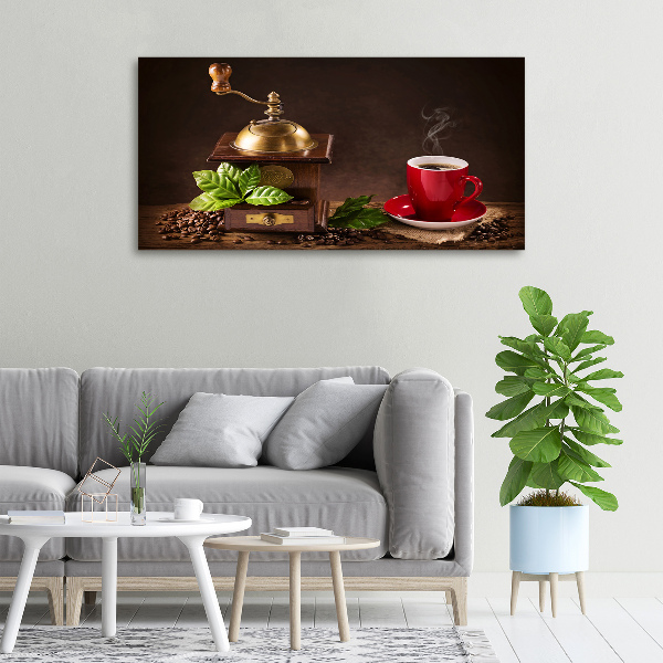 Wandbild Kaffee und Kaffeemühle