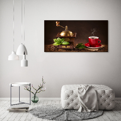 Wandbild Kaffee und Kaffeemühle