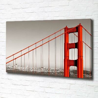 Bild auf leinwand San Francisco Brücke