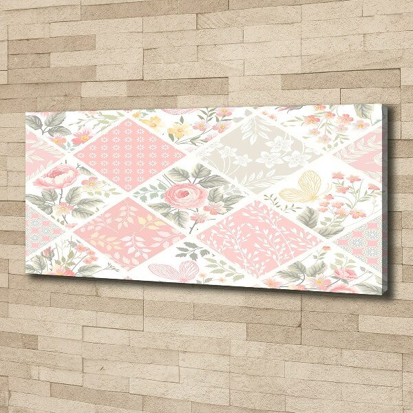 Fotobild Rosen- und Schmetterlingsmuster