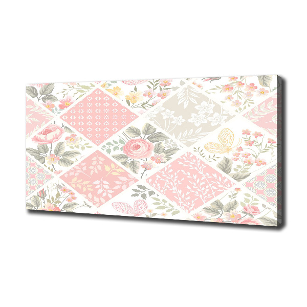 Fotobild Rosen- und Schmetterlingsmuster