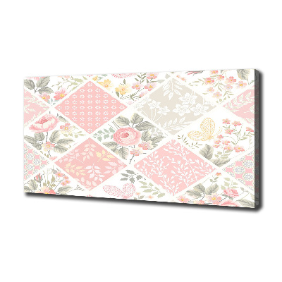 Fotobild Rosen- und Schmetterlingsmuster