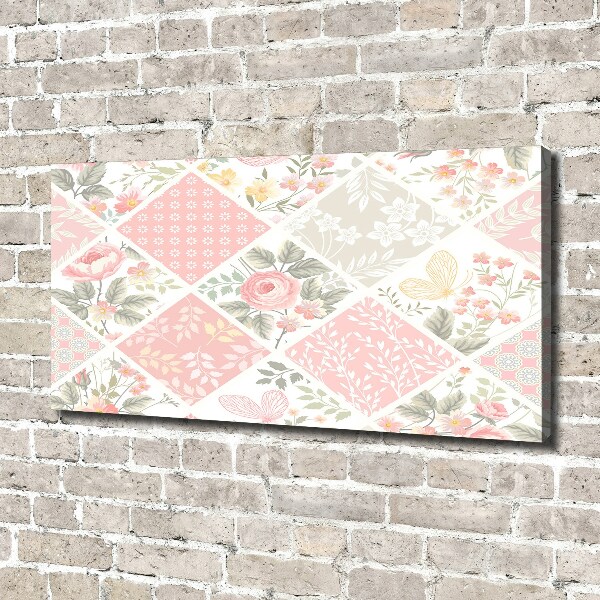 Fotobild Rosen- und Schmetterlingsmuster