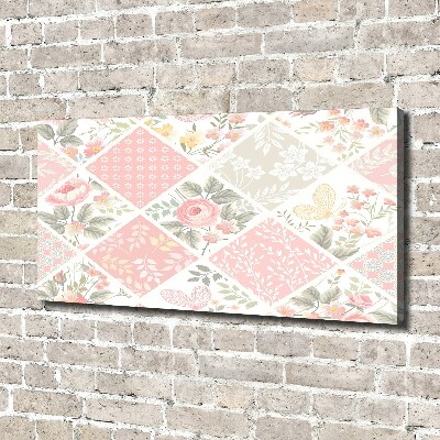 Fotobild Rosen- und Schmetterlingsmuster