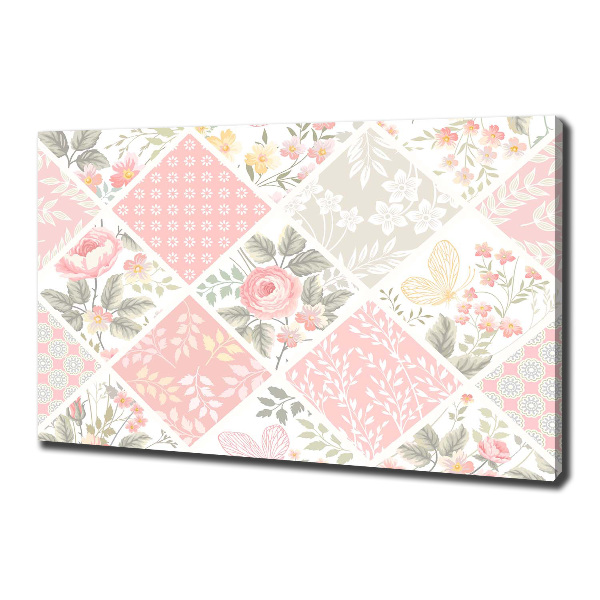 Fotobild Rosen- und Schmetterlingsmuster