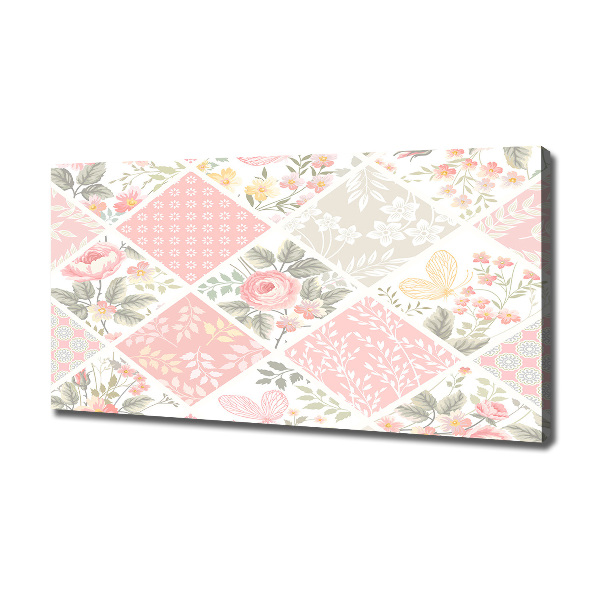 Fotobild Rosen- und Schmetterlingsmuster