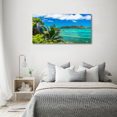 Bild auf leinwand Küste der Seychellen