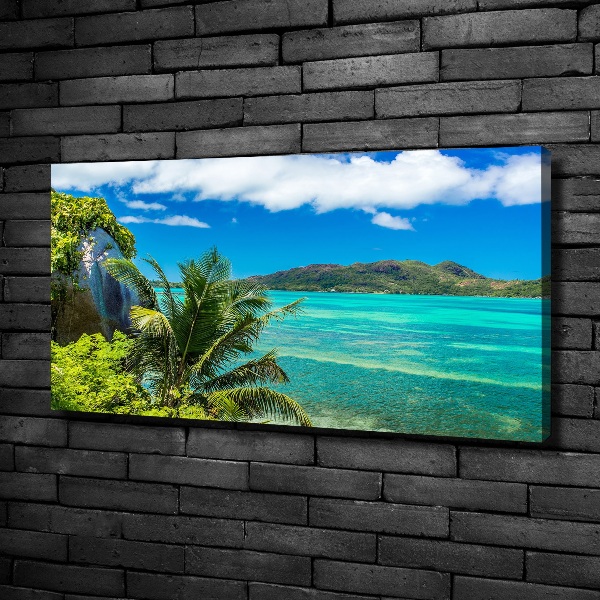 Bild auf leinwand Küste der Seychellen