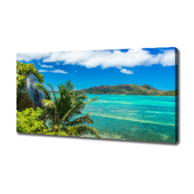 Bild auf leinwand Küste der Seychellen