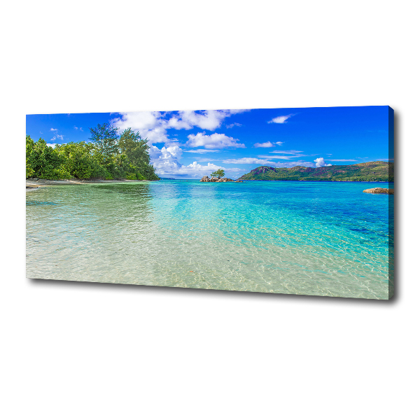 Wandbild Strand der Seychellen