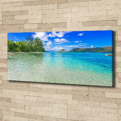 Wandbild Strand der Seychellen