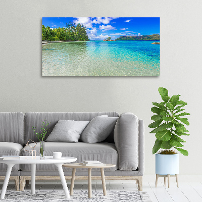 Wandbild Strand der Seychellen