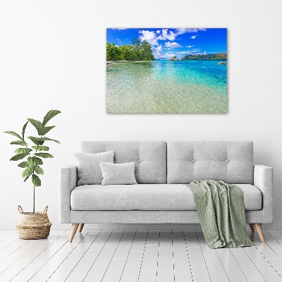Wandbild Strand der Seychellen