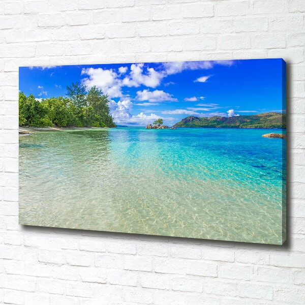 Wandbild Strand der Seychellen