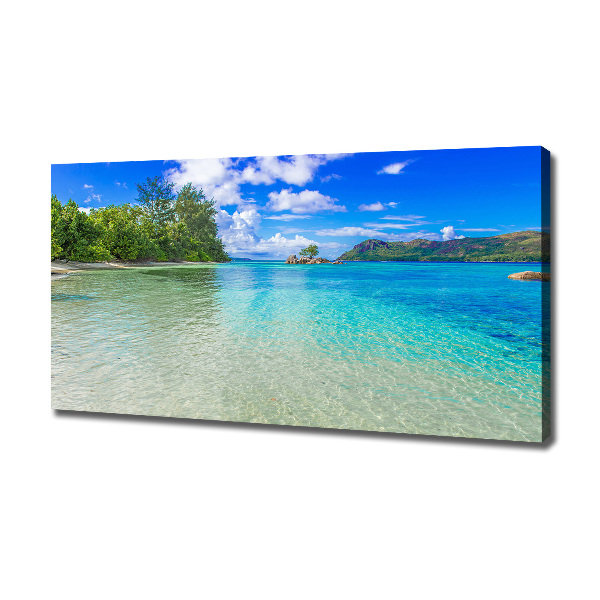 Wandbild Strand der Seychellen