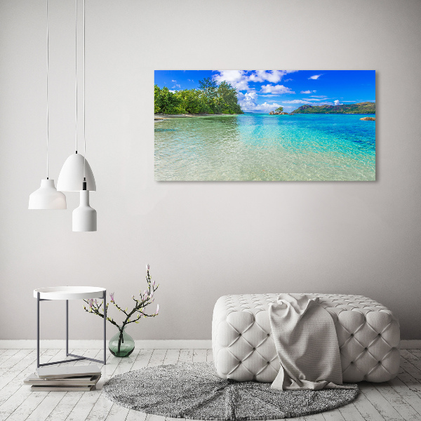 Wandbild Strand der Seychellen
